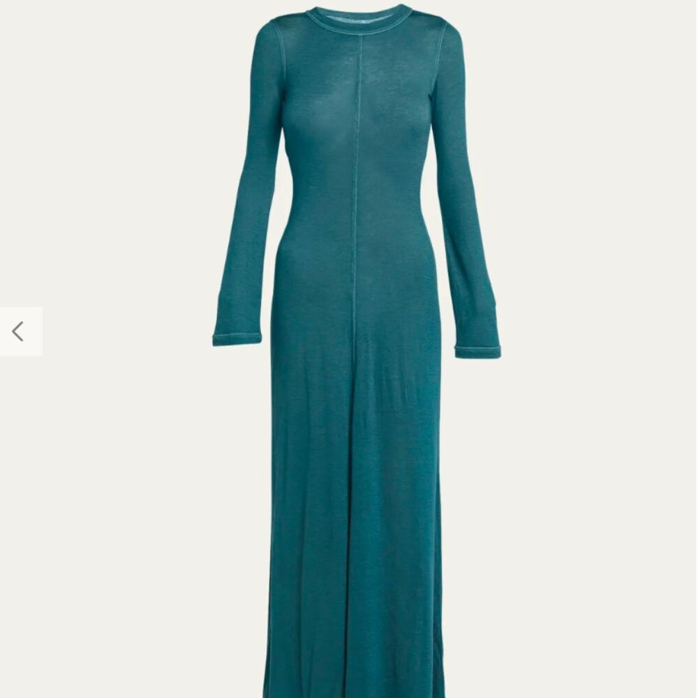 Armani Cashmere Maxi Dress with Seamed Detail